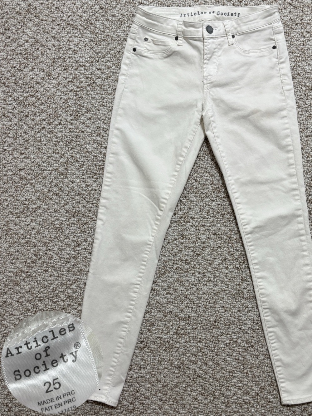 Articles of Society White Women’s Skinny Denim Jeans Size 25